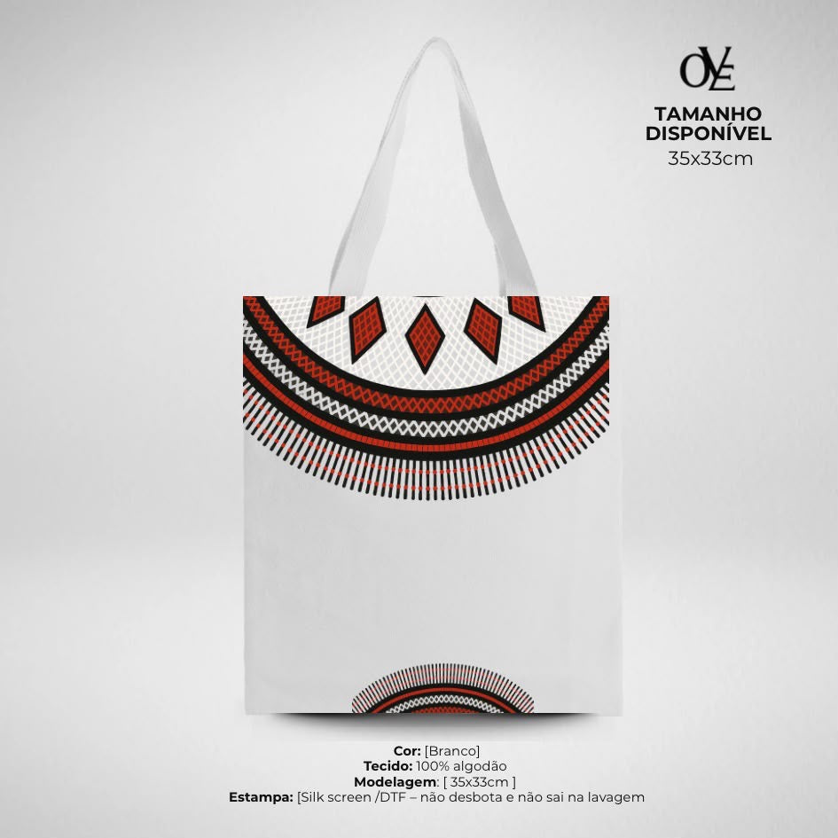 Saco Ove — Geométrico Vermelho